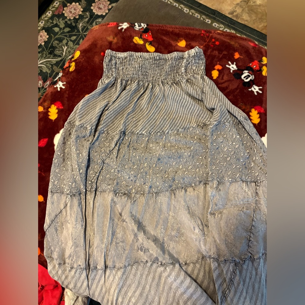 Sacred Threads Gray Textured skirt
